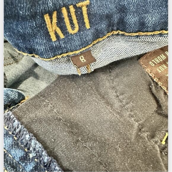 Kut - High Rise Fab Ab Ankle Skinny Jeans with Raw Hem - Picture 7 of 14